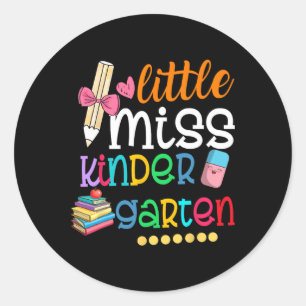 Little Miss Kindergarten für Kinder Mädchen Ck zur Runder Aufkleber