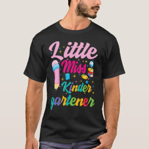 Little Miss Kindergarten Grader Girls 1. Tag zurüc T-Shirt