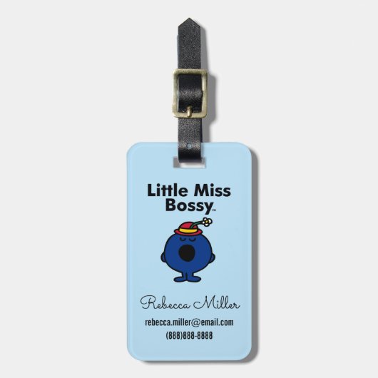 Little Miss | Kleine Miss Bossy ist so Bossy Gepäckanhänger (Vorderseite vertikal)