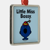 Little Miss | Kleine Miss Bossy ist so Bossy Silbernes Ornament (Rechts)