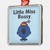 Little Miss | Kleine Miss Bossy ist so Bossy Silbernes Ornament (Links)