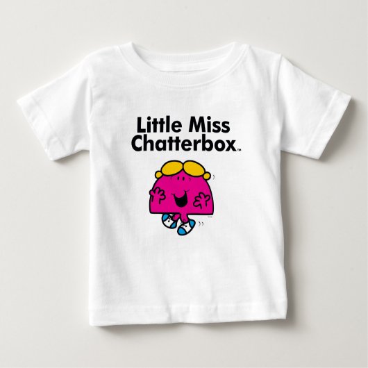 Little Miss | Kleine Miss Chatterbox ist so klein Baby T-shirt (Vorderseite)