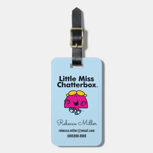 Little Miss | Kleine Miss Chatterbox ist so klein Gepäckanhänger (Vorderseite vertikal)