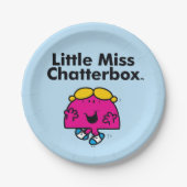 Little Miss | Kleine Miss Chatterbox ist so klein Pappteller (Vorderseite)