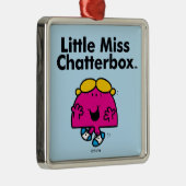 Little Miss | Kleine Miss Chatterbox ist so klein Silbernes Ornament (Rechts)