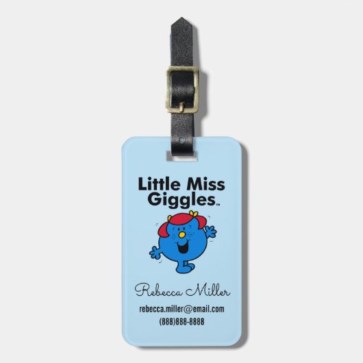 Little Miss | Kleine Miss Giggles lacht gerne Gepäckanhänger (Vorderseite vertikal)