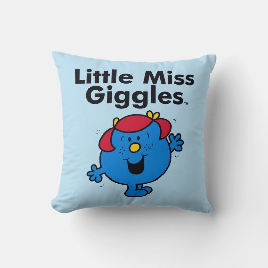 Little Miss | Kleine Miss Giggles lacht gerne Kissen (Vorderseite)