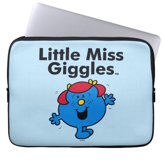 Little Miss | Kleine Miss Giggles lacht gerne Laptopschutzhülle (Vorderseite)