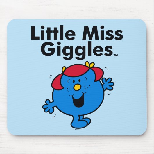 Little Miss | Kleine Miss Giggles lacht gerne Mousepad (Vorne)