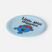 Little Miss | Kleine Miss Giggles lacht gerne Pappteller (Schrägansicht)