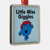 Little Miss | Kleine Miss Giggles lacht gerne Silbernes Ornament (Rechts)
