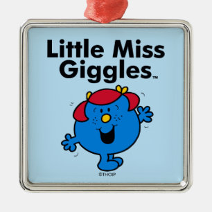Little Miss Kleine Miss Giggles lacht gerne Silbernes Ornament