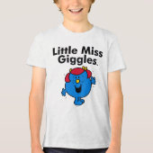 Little Miss | Kleine Miss Giggles lacht gerne Tri-Blend Shirt (Vorderseite)