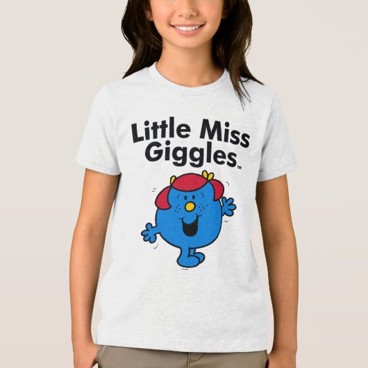 Little Miss | Kleine Miss Giggles lacht gerne Tri-Blend Shirt (Vorderseite)