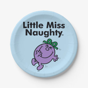 Little Miss   Kleine Miss Naughty ist so schmutzig Pappteller