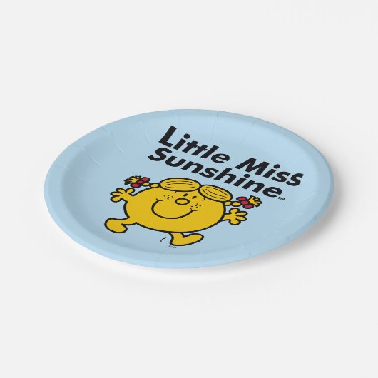 Little Miss | Kleine Miss Sunshine ist ein Sonnens Pappteller (Schrägansicht)