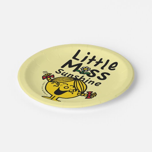 Little Miss | Kleine Miss Sunshine Laghs Pappteller (Schrägansicht)
