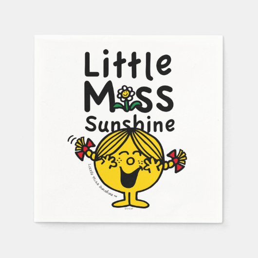 Little Miss | Kleine Miss Sunshine Laghs Serviette (Vorderseite)