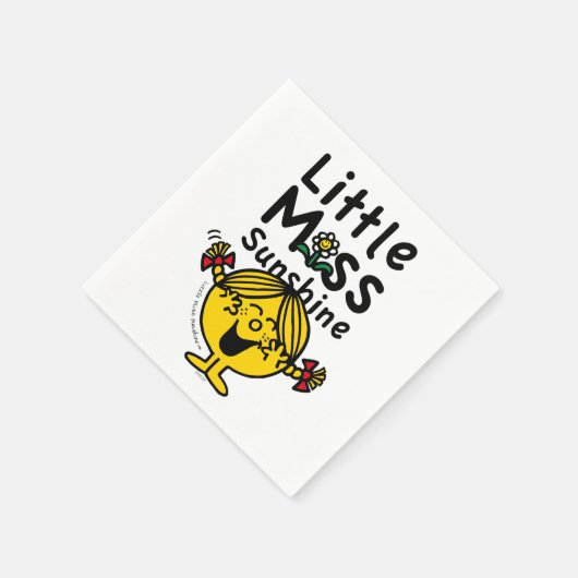 Little Miss | Kleine Miss Sunshine Laghs Serviette (Ecke)