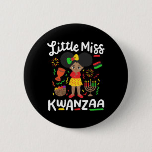 Little Miss Kwanzaa Afrikanisch Amerikanisch Schwa Button