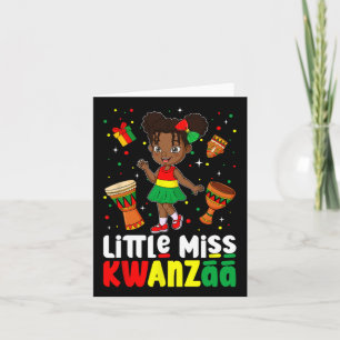 Little Miss Kwanzaa Kinara Candle Afroamerikaner Karte