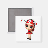 Little Miss Ladybug Magnet (Vorderseite/Rückseite)