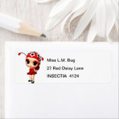 Little Miss Ladybug Rücksendeadressen-Aufkleber (Insitu)