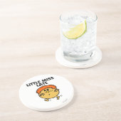 Little Miss Late | Schwarze Schrift Sandstein Untersetzer (Seite)