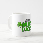 Little Miss Lucky - Cute Shamrock Kaffeetasse (Vorderseite Links)