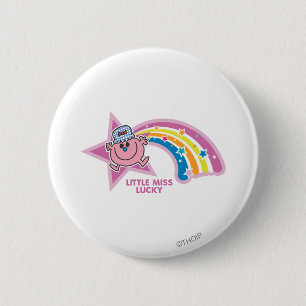 Little Miss Lucky   Regenbogen Button