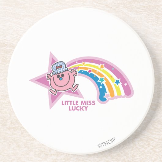 Little Miss Lucky | Regenbogen Getränkeuntersetzer (Vorne)