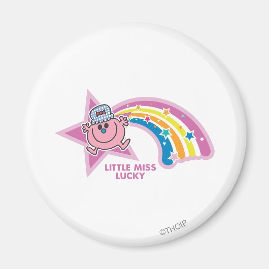 Little Miss Lucky | Regenbogen Magnet (Vorne)