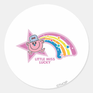 Little Miss Lucky   Regenbogen Runder Aufkleber