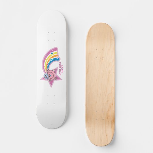 Little Miss Lucky | Regenbogen Skateboard (Vorderseite)