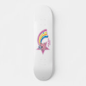 Little Miss Lucky | Regenbogen Skateboard (Vorne)