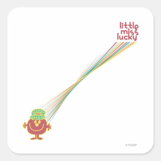 Little Miss Lucky | Schwankungen Quadratischer Aufkleber (Vorderseite)