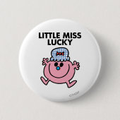 Little Miss Lucky | Schwarze Schrift Button (Vorderseite)