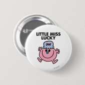 Little Miss Lucky | Schwarze Schrift Button (Vorne & Hinten)