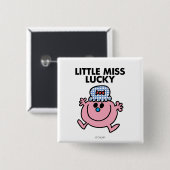 Little Miss Lucky | Schwarze Schrift Button (Vorne & Hinten)