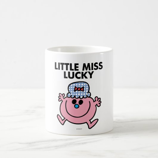 Little Miss Lucky | Schwarze Schrift Kaffeetasse (Mittel)