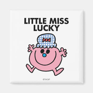 Little Miss Lucky Schwarze Schrift Magnet