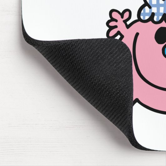 Little Miss Lucky | Schwarze Schrift Mousepad (Ecke)