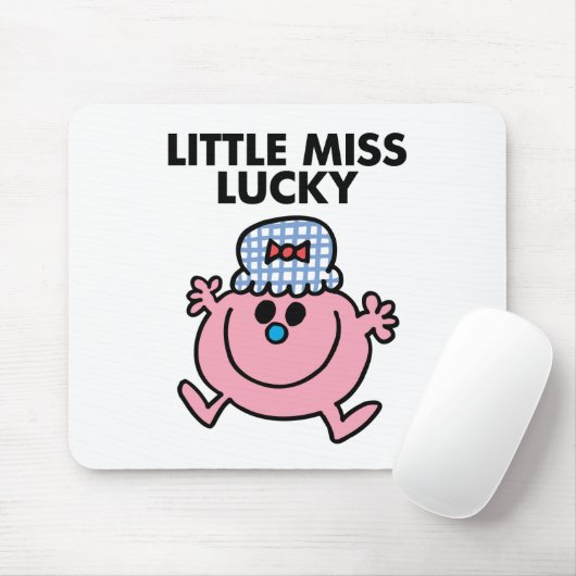 Little Miss Lucky | Schwarze Schrift Mousepad (Mit Mouse)