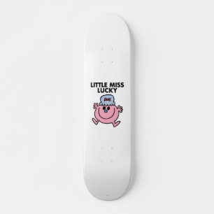 Little Miss Lucky   Schwarze Schrift Skateboard