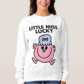 Little Miss Lucky | Schwarze Schrift Sweatshirt (Vorderseite)