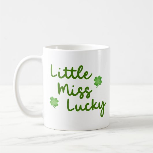 Little Miss Lucky St Patrick's Day Green Coffee Mu Kaffeetasse (Links)
