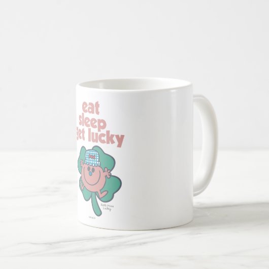 Little Miss Luckys Motto | Grüne Klee Kaffeetasse (VorderseiteRechts)