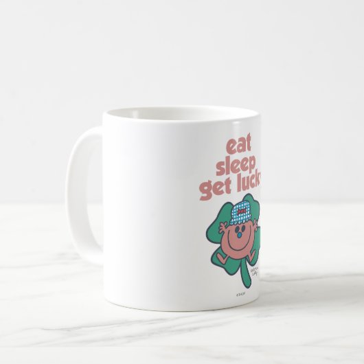 Little Miss Luckys Motto | Grüne Klee Kaffeetasse (Vorderseite Links)