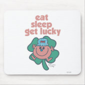 Little Miss Luckys Motto | Grüne Klee Mousepad (Vorne)
