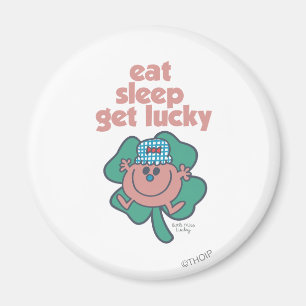 Little Miss Lucky's Motto   Grüner Kleeblatt Magnet